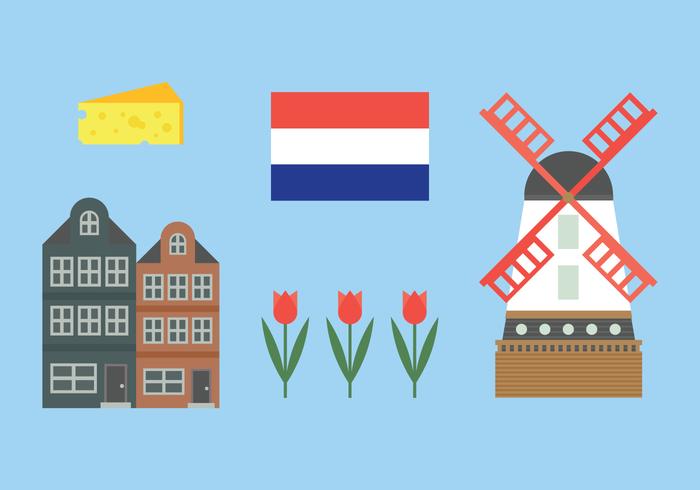 Elementos da Holanda vetor