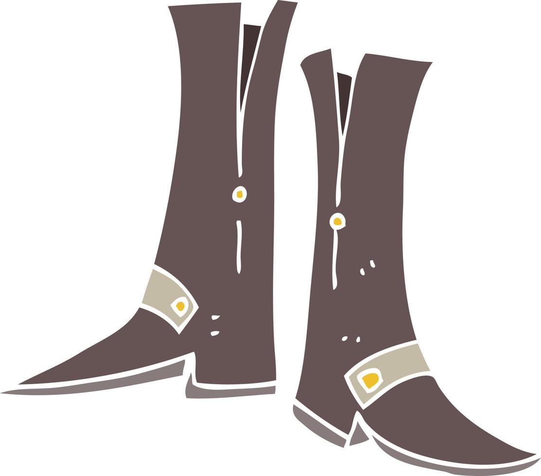 ilustração de cor lisa de botas vetor