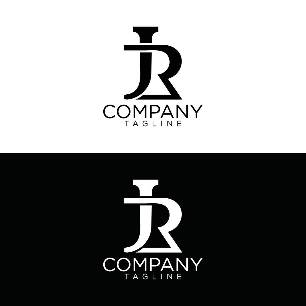 design de logotipo jr e modelos vetoriais premium vetor