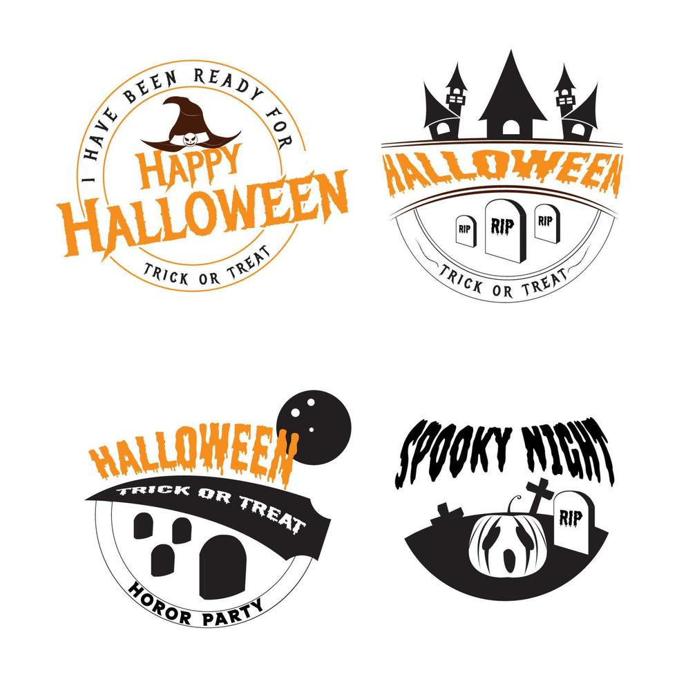 ilustração vetorial logotipo festa de halloween vetor
