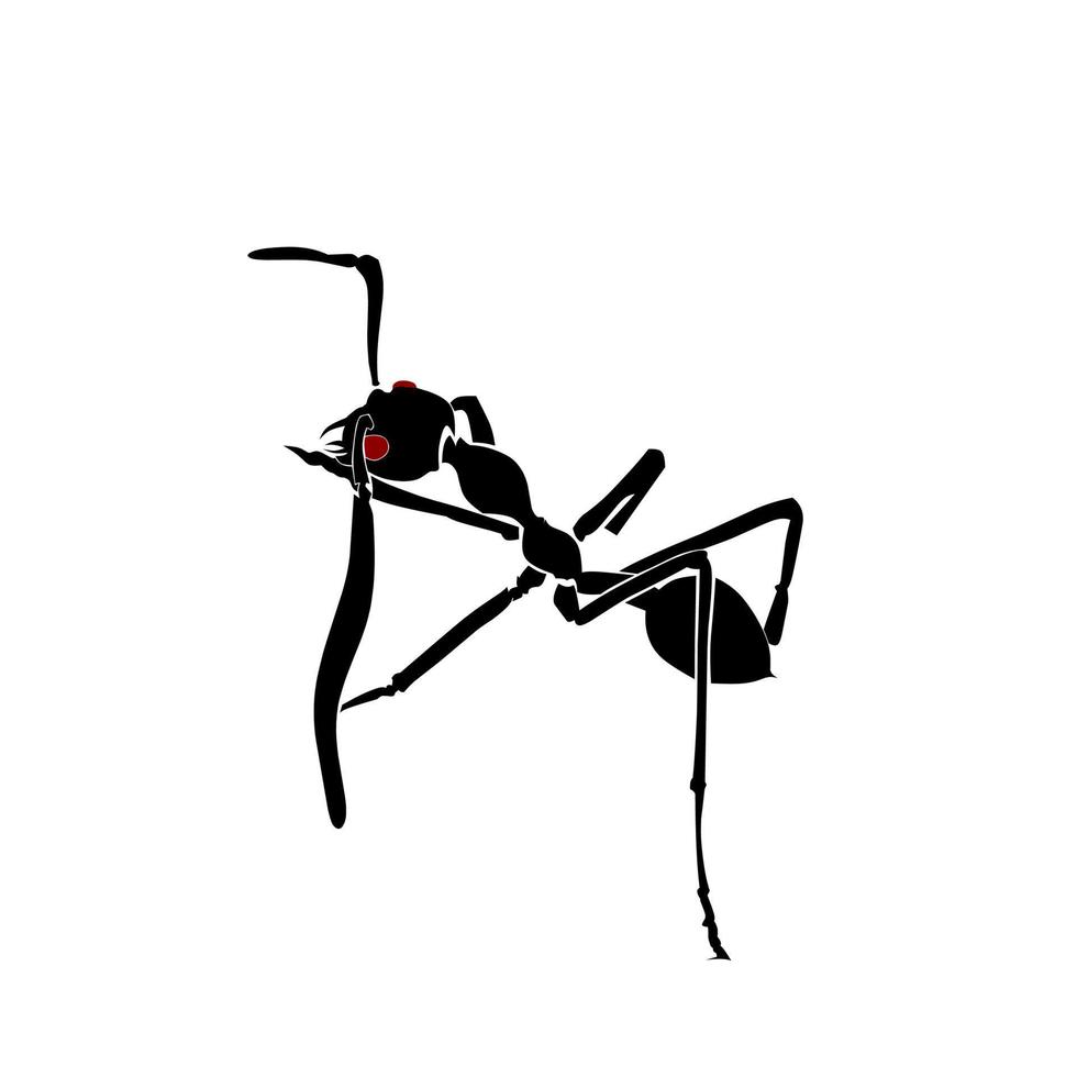 vetor de formiga vermelha ou formiga de alcance, pode ser usado para logotipos ou outras ilustrações