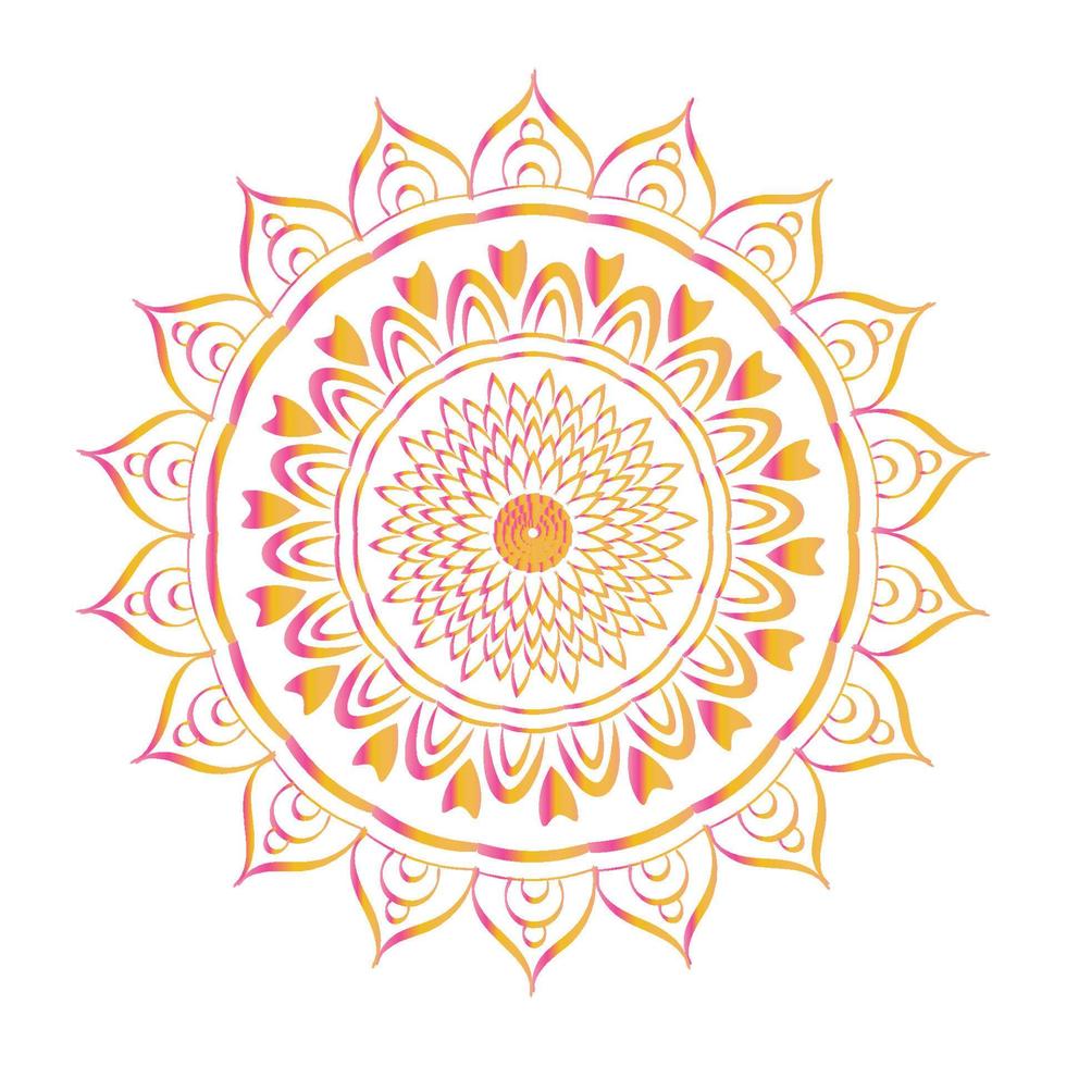 design de arte mandala em círculo. design de mandala simples arte de mandala floral bela arte de mandala vetor