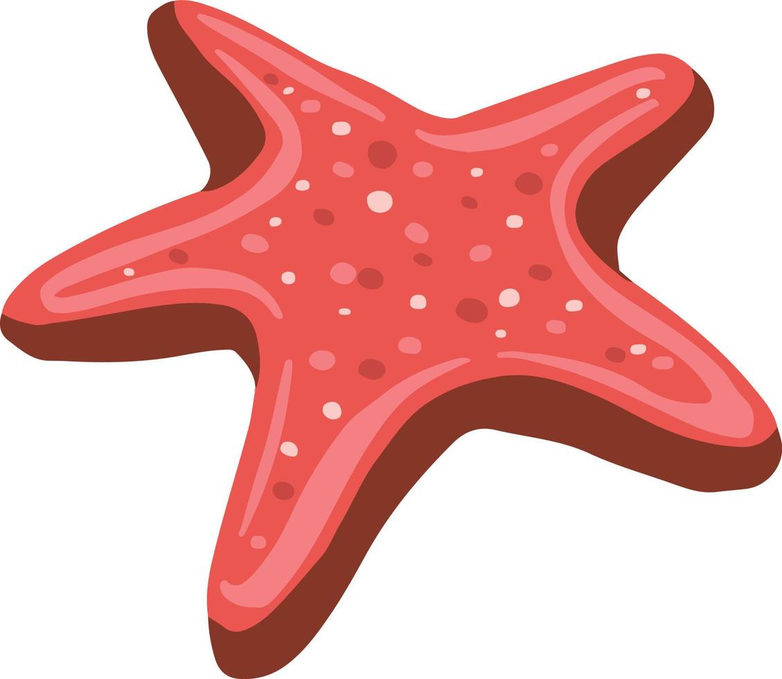mundo subaquático desenhado à mão estrela do mar vetor