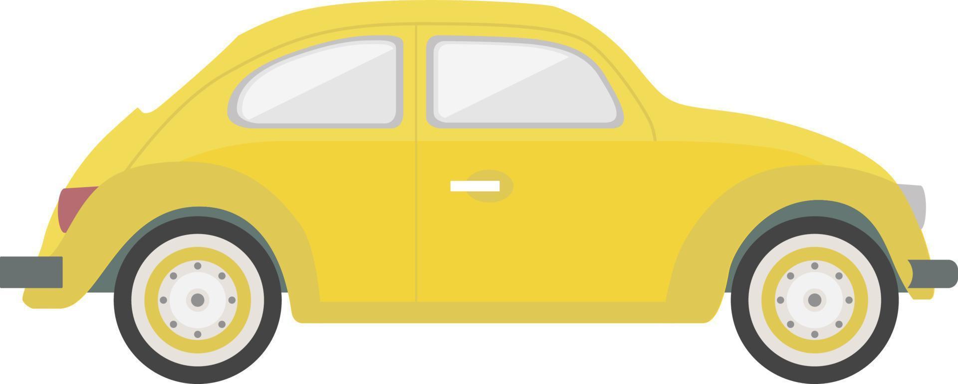 ícone de carro retrô, ilustração plana vetor