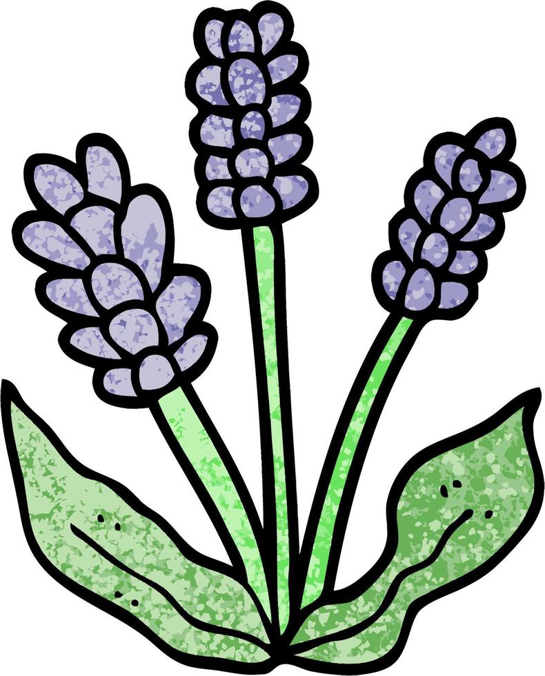 lavanda dos desenhos animados de ilustração texturizada grunge vetor