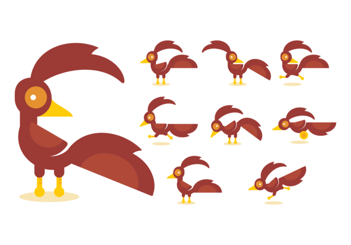 Vetores de desenhos animados Roadrunner