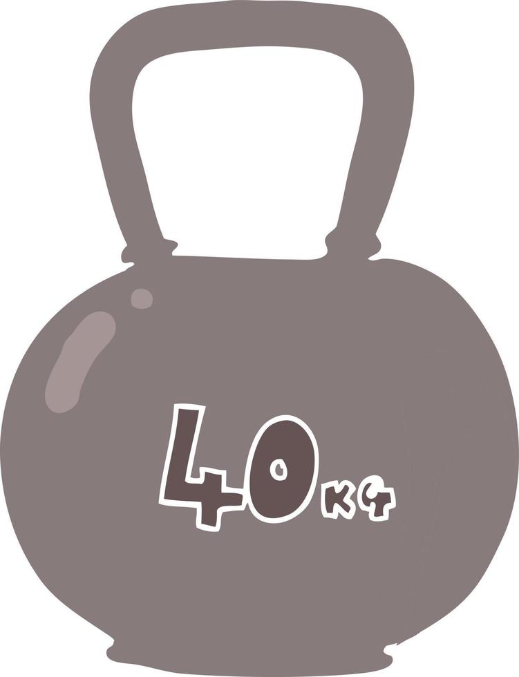 ilustração de cor plana do peso do sino de chaleira de 40 kg vetor