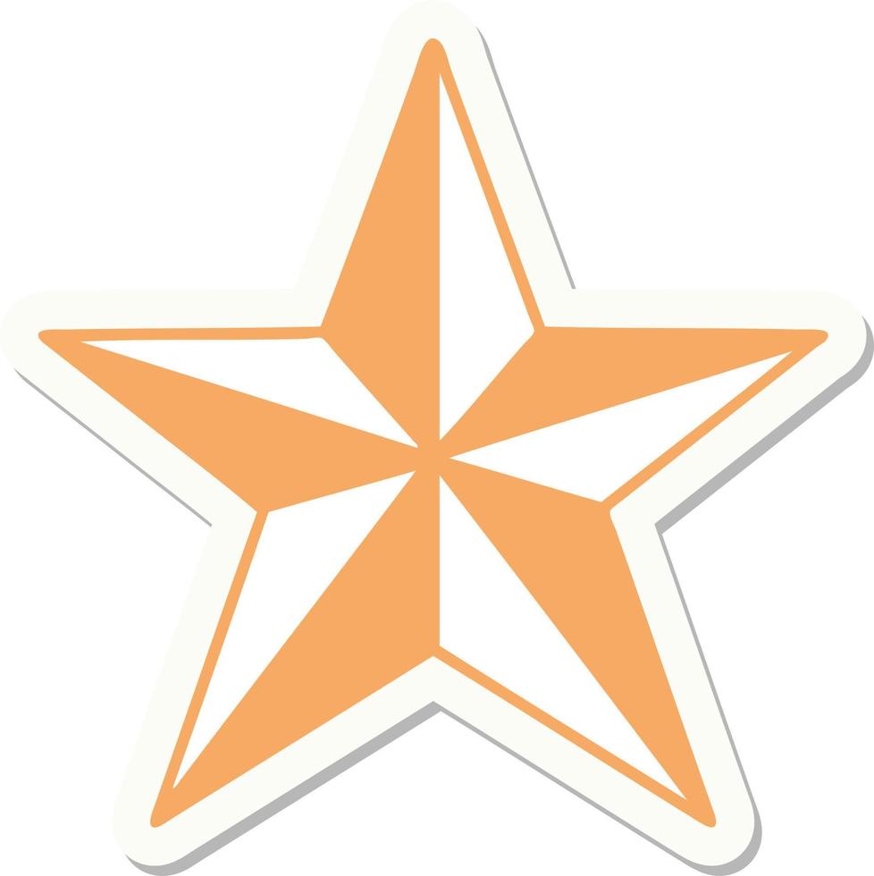 adesivo de tatuagem em estilo tradicional de uma estrela vetor