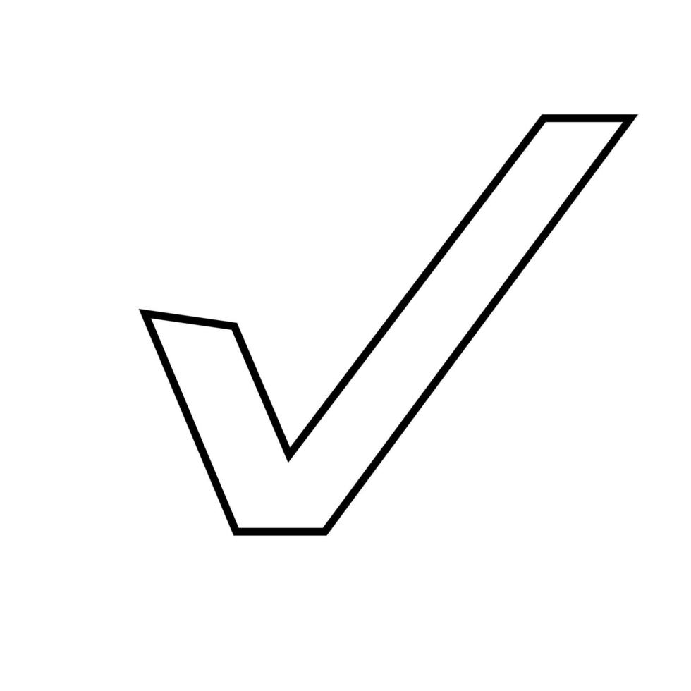 marque ou confirme o botão do ícone. ícone de marca de seleção, vetor em fundo branco