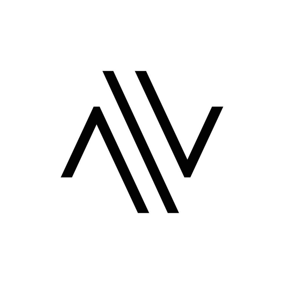 letra av linha logotipo criativo moderno vetor