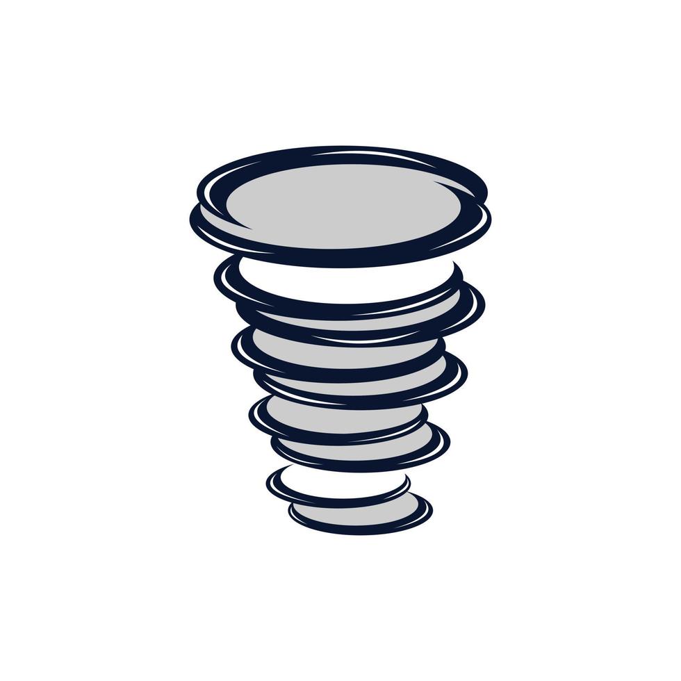 logotipo criativo simples de vento de tornado vetor