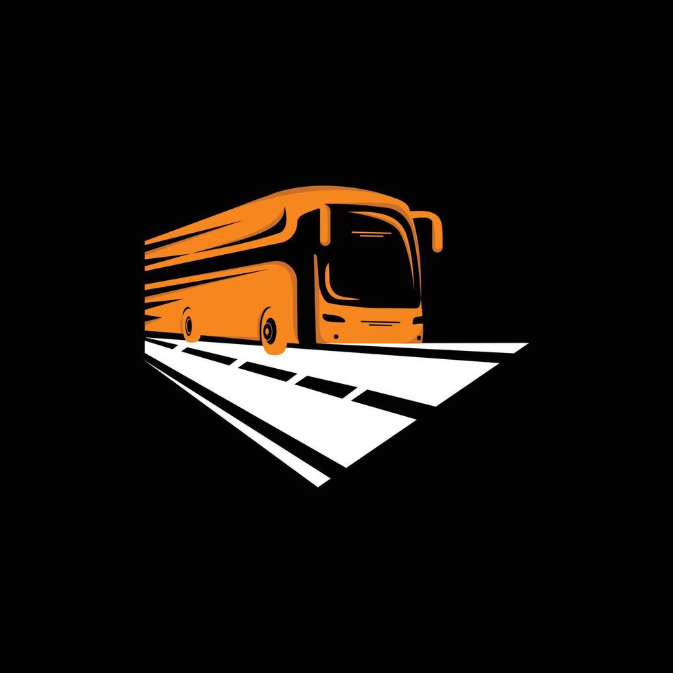 logotipo de ilustração de transporte de ônibus vetor