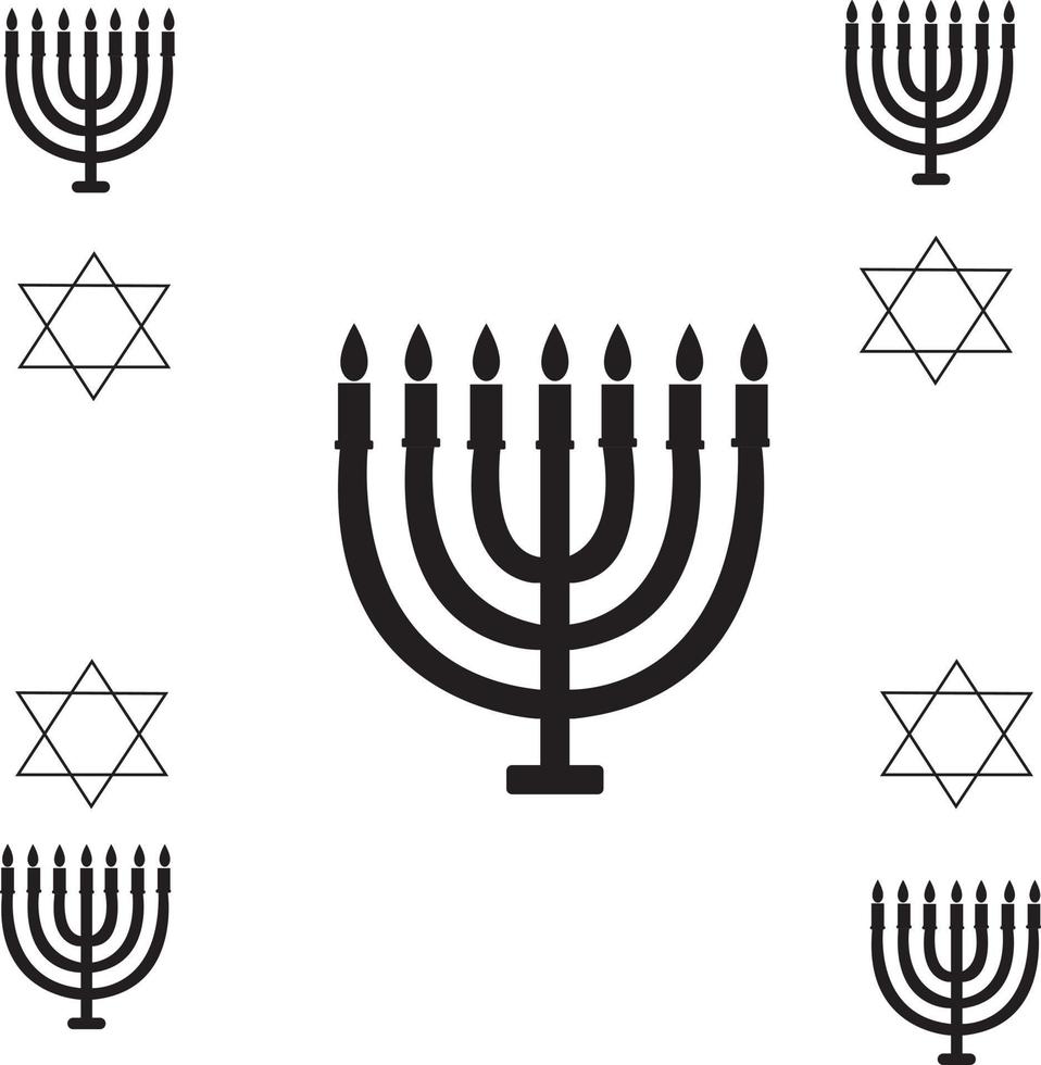 capa de fundo feliz hanukkah branco background.happy hanukkah, texto de celebração do cartão. ilustração vetorial vetor