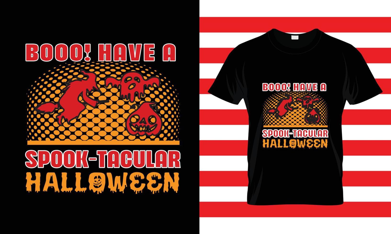 boo tem uma... camiseta personalizada de halloween vetor