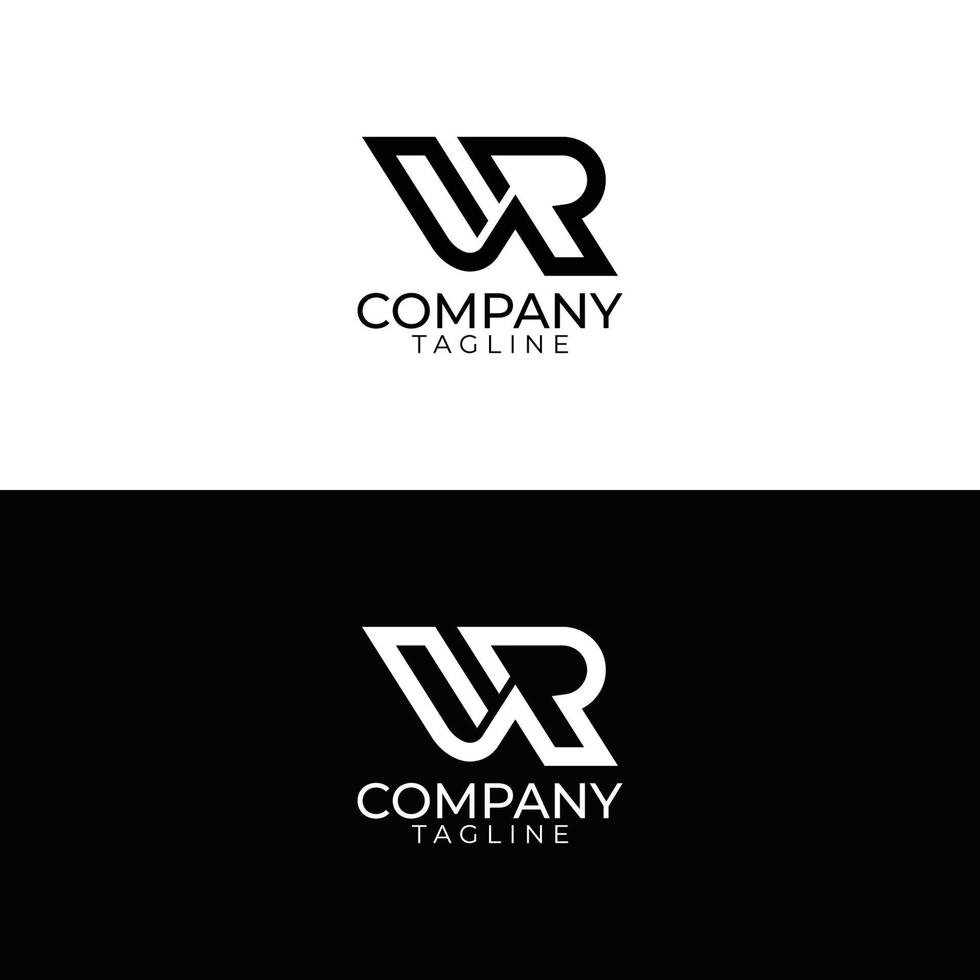 design de logotipo vr e modelos vetoriais premium vetor