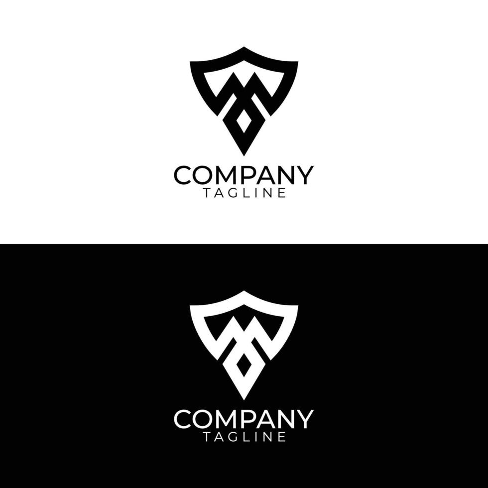 design de logotipo m elegante e modelos vetoriais premium vetor