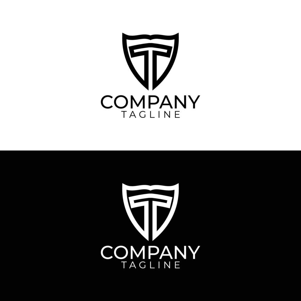 t shield design de logotipo e modelos vetoriais premium vetor