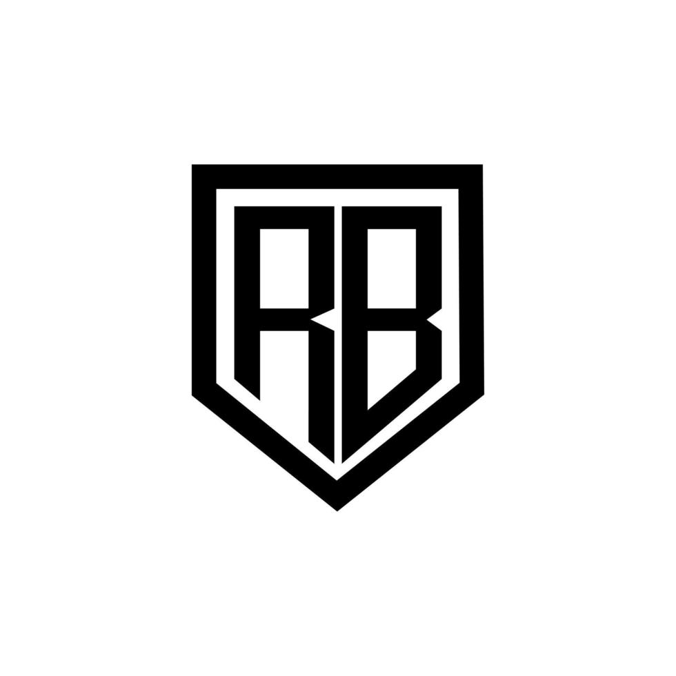 design de logotipo de letra rb com fundo branco no ilustrador. logotipo vetorial, desenhos de caligrafia para logotipo, pôster, convite, etc. vetor