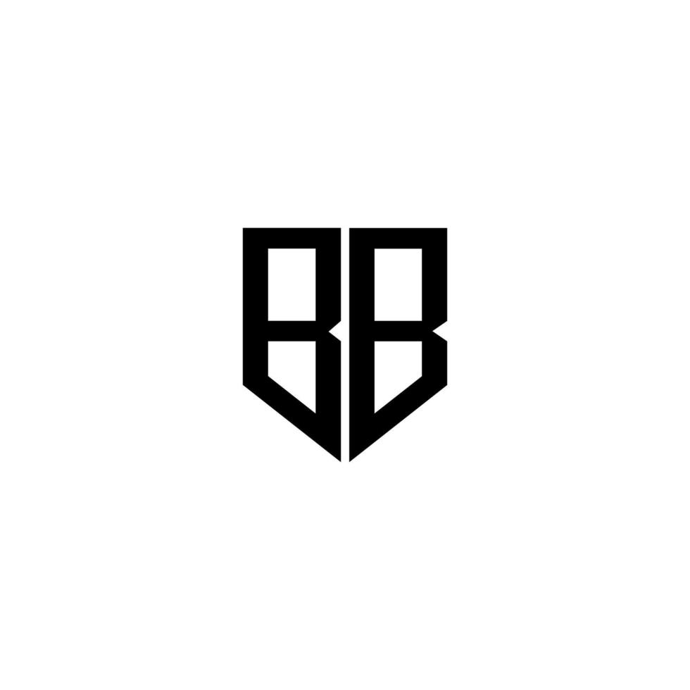 design de logotipo de carta bb com fundo branco no ilustrador. logotipo vetorial, desenhos de caligrafia para logotipo, pôster, convite, etc. vetor