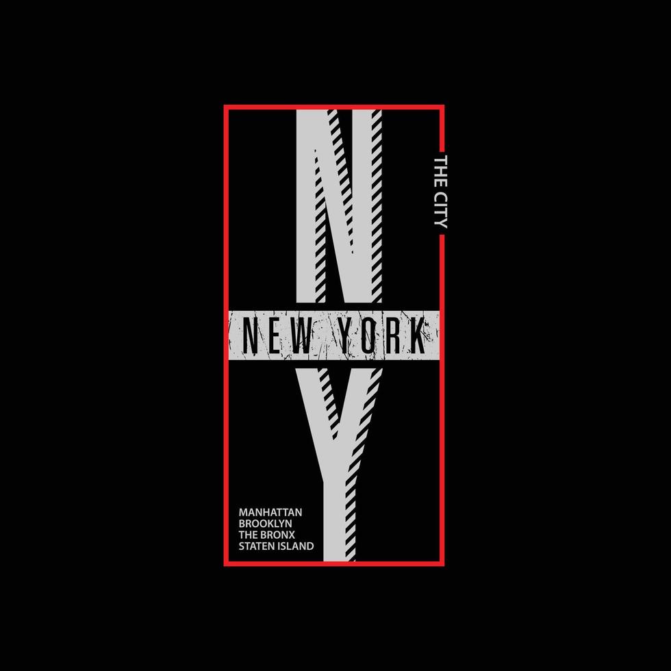 design de t-shirt e vestuário da cidade de nova york vetor