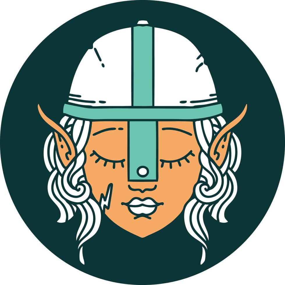 ícone do personagem elfo vetor
