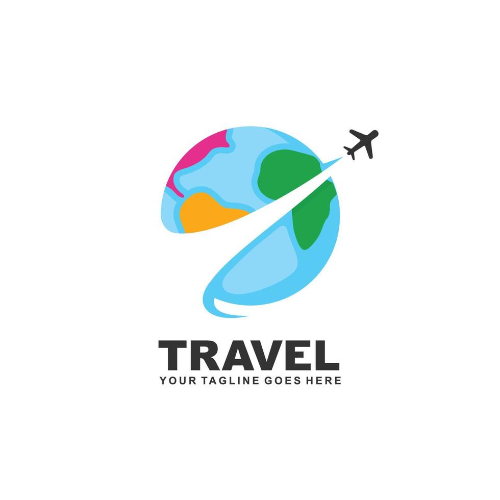 viagem. logotipo de viagem. vetor de design de logotipo de turismo e viagem