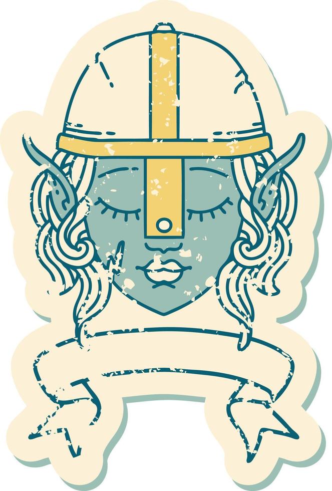 rosto de personagem de lutador de duende estilo tatuagem retrô com banner vetor