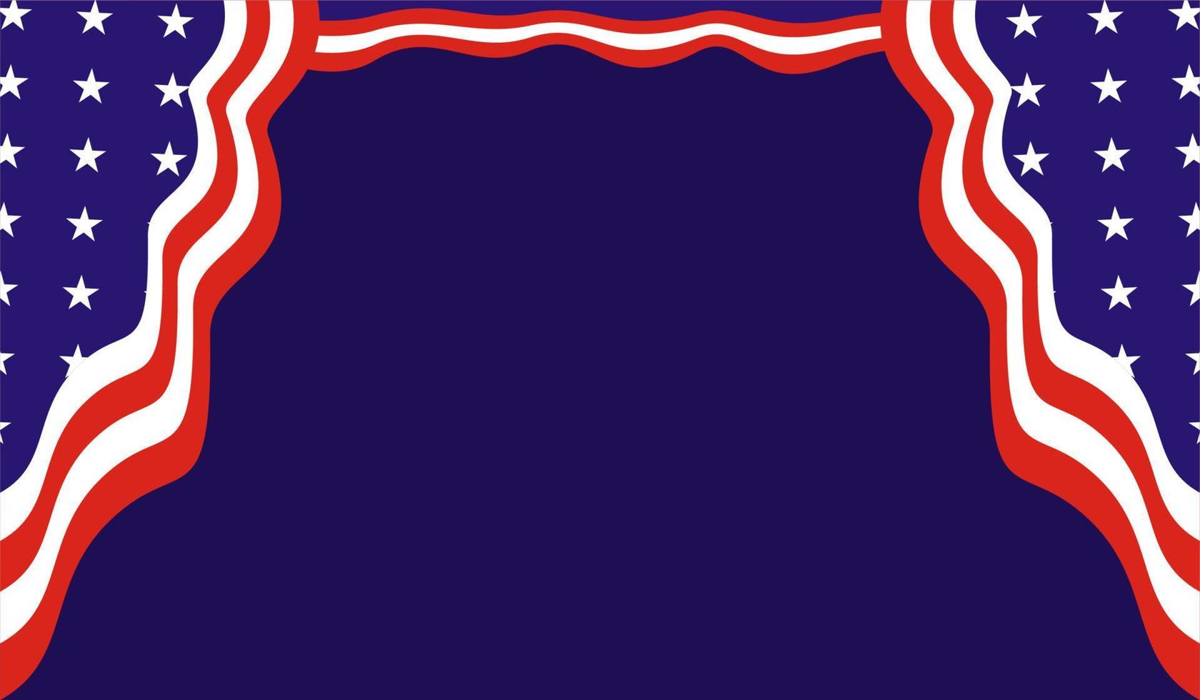 fundo de bandeira americana com espaço em branco, adequado para fundo de banner, pôster, banner, publicação de eventos vetor