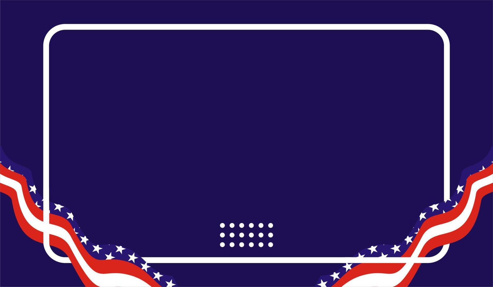 fundo de bandeira americana com espaço em branco, adequado para fundo de banner, pôster, banner, publicação de eventos vetor