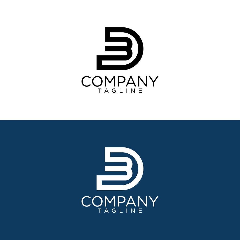 design de logotipo db e modelos vetoriais premium vetor