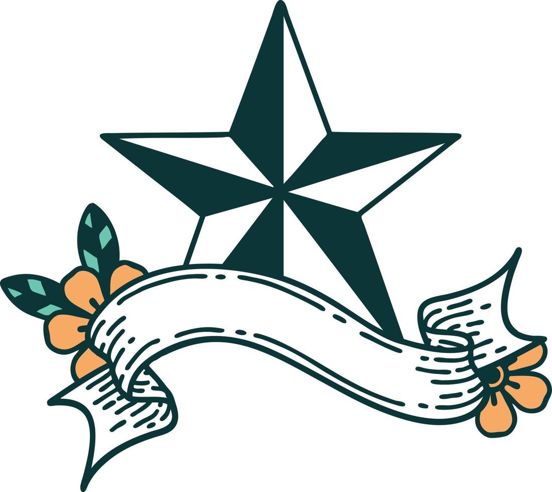 tatuagem com bandeira de uma estrela vetor