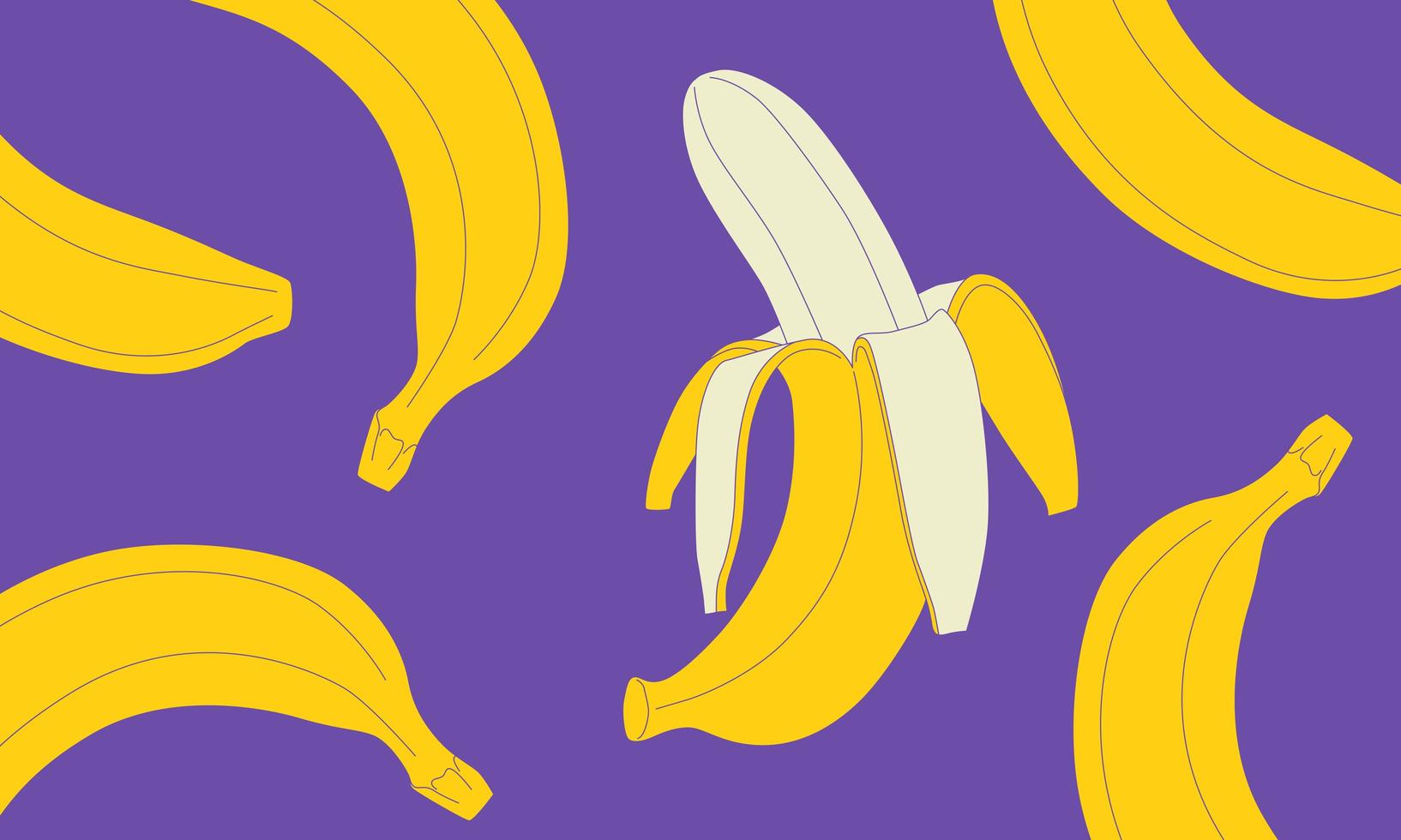padrão de banana colorida vetor