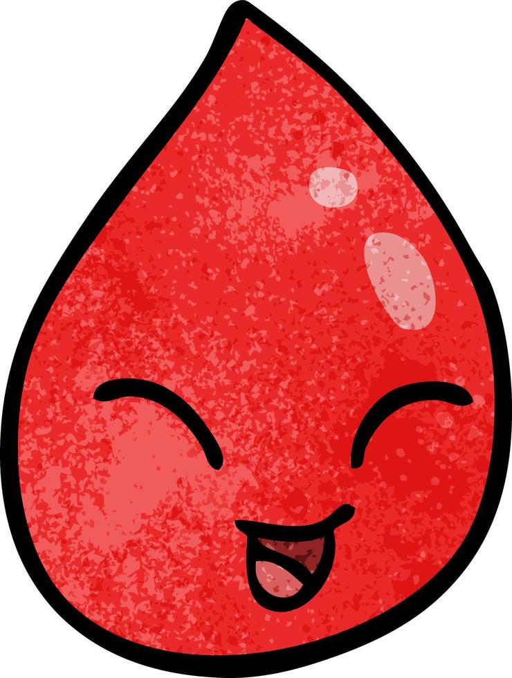 gota de sangue de desenho animado vetor