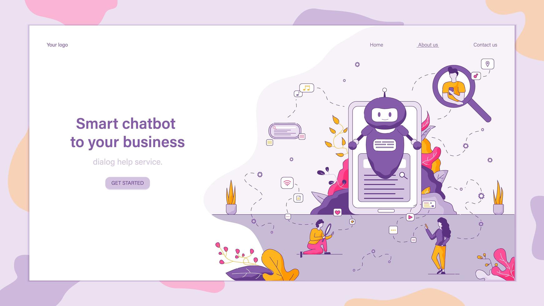 chatbot inteligente para o seu negócio vetor