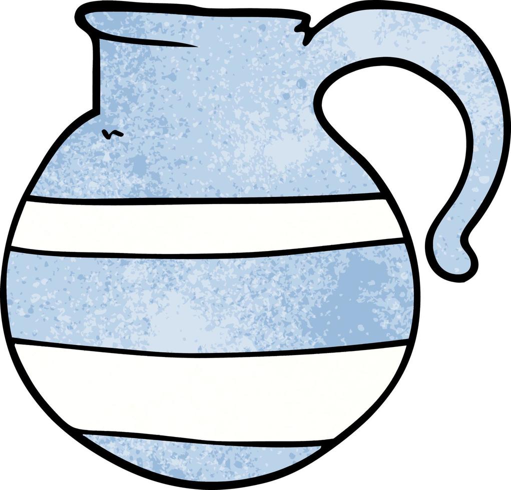 doodle dos desenhos animados de um jarro vetor
