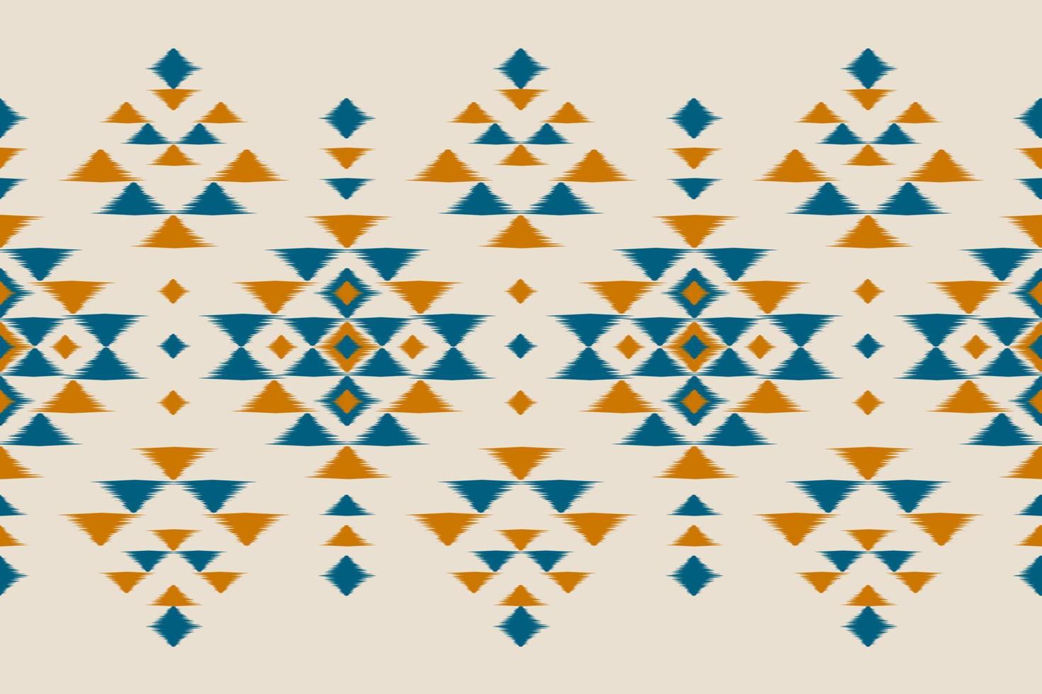 arte ikat étnica abstrata. padrão sem emenda em tribal. impressão de ornamento geométrico asteca. vetor