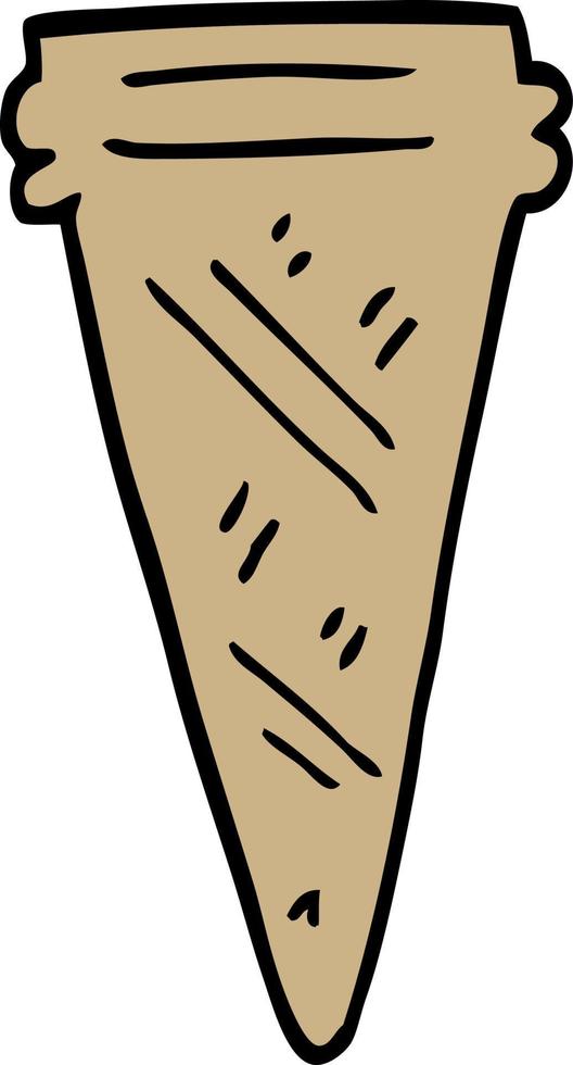 casquinha de sorvete de desenho animado vetor