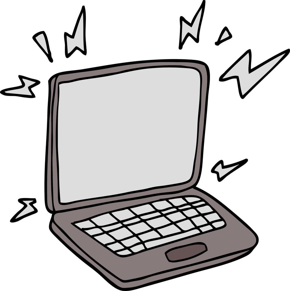 computador portátil de desenho animado vetor