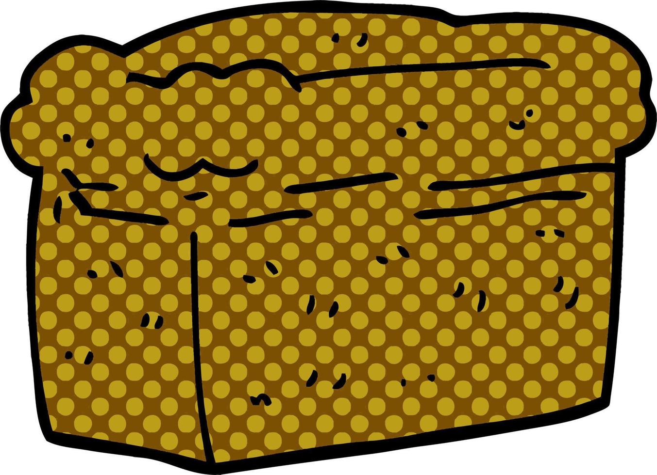 pão de doodle de desenho animado vetor