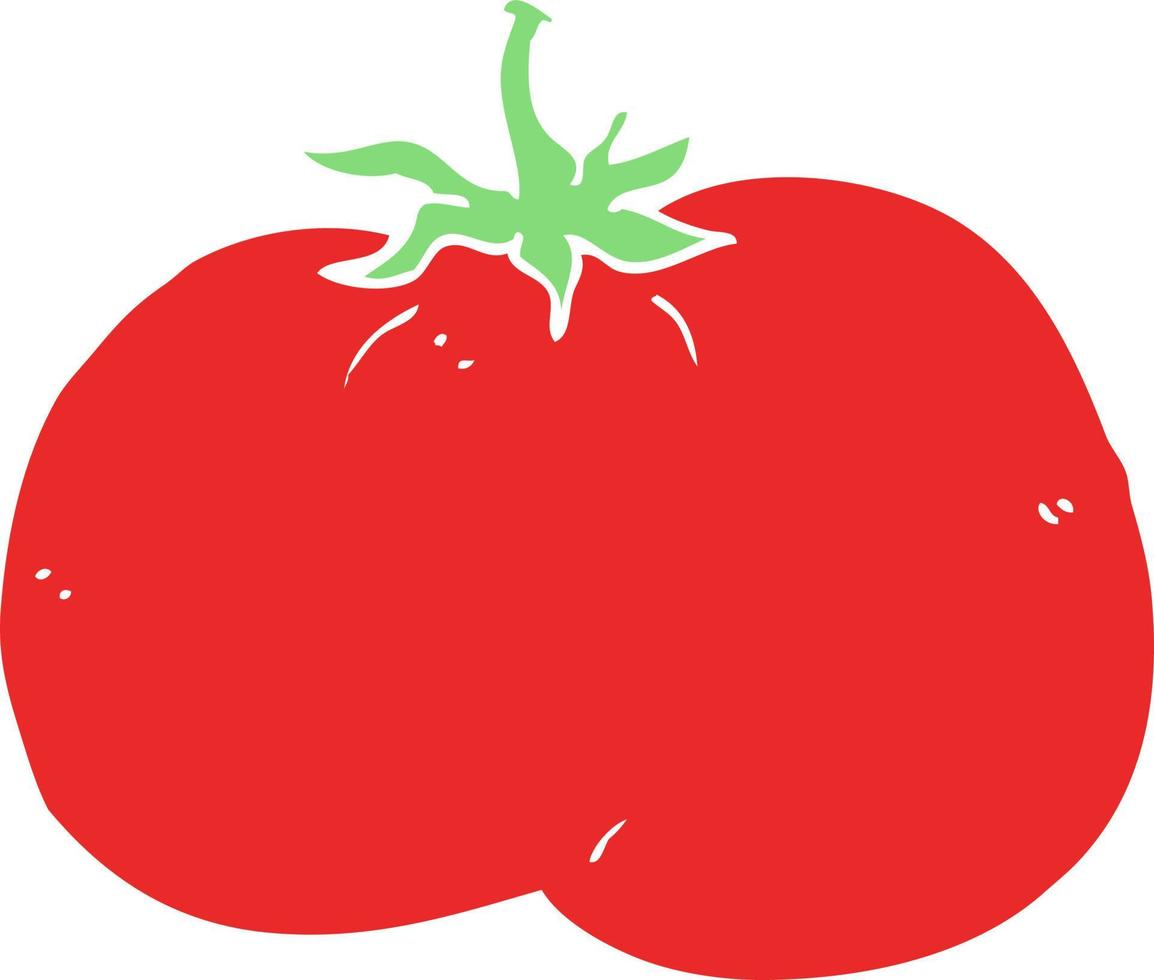 tomate de desenho animado de estilo de cor plana vetor