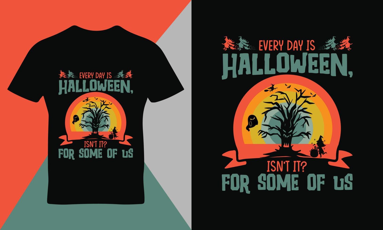 design de camiseta de tipografia de citação de feliz dia das bruxas vetor