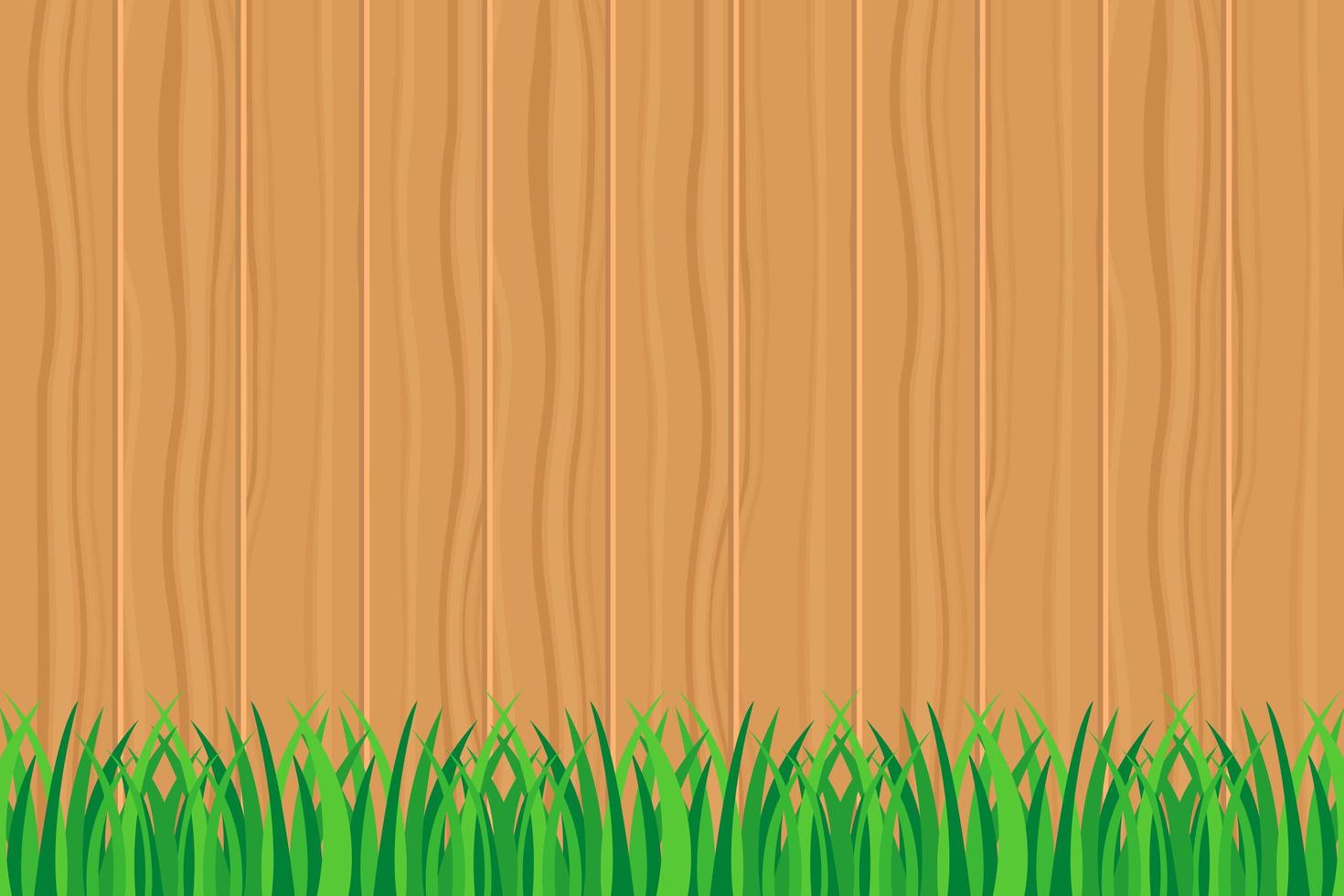 grama verde contra texto cerca de madeira vetor
