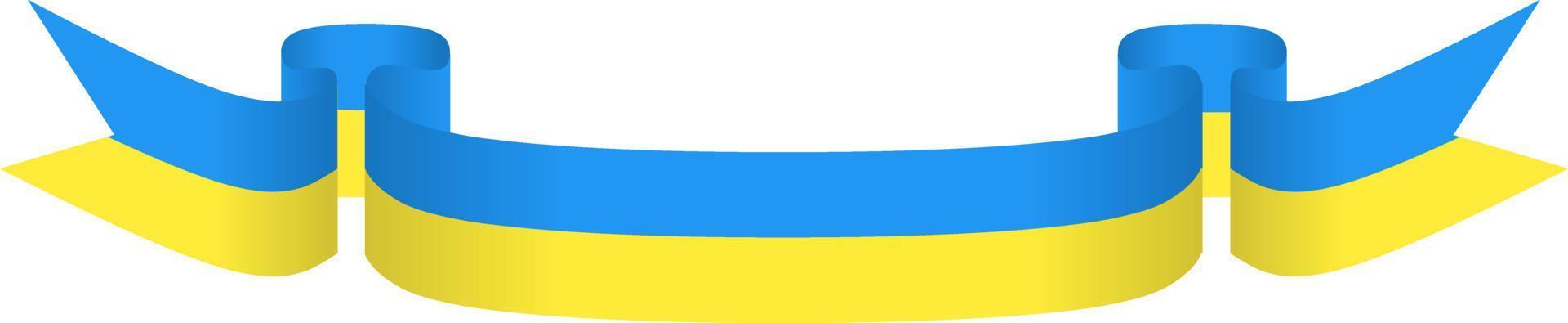 fita de bandeira da ucrânia para sinal, símbolo, ícone, design ou suporte ucraniano vetor