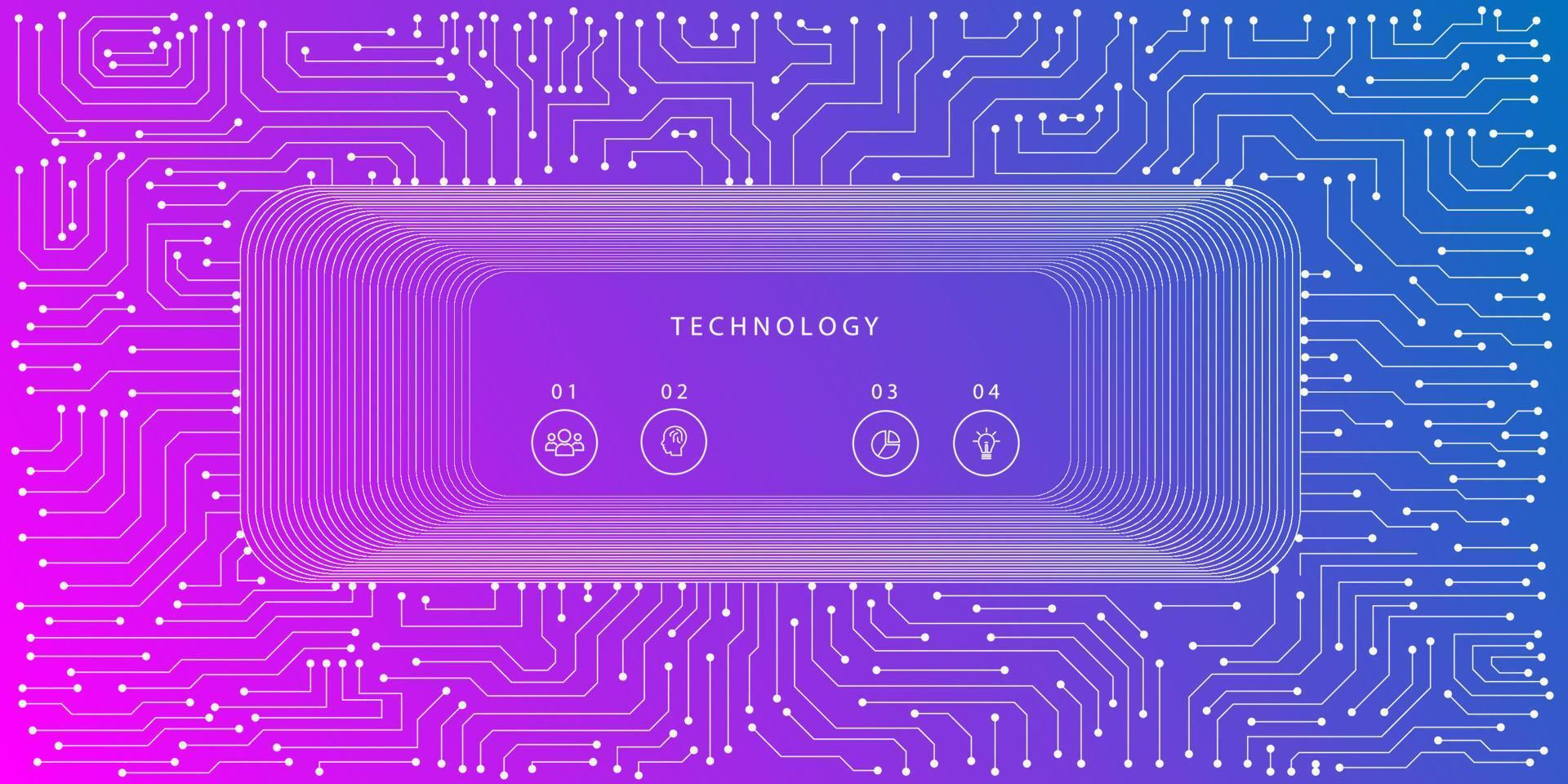 vetor de placa de circuito eletrônico de chip de computador para conceito de tecnologia e finanças e educação para o futuro