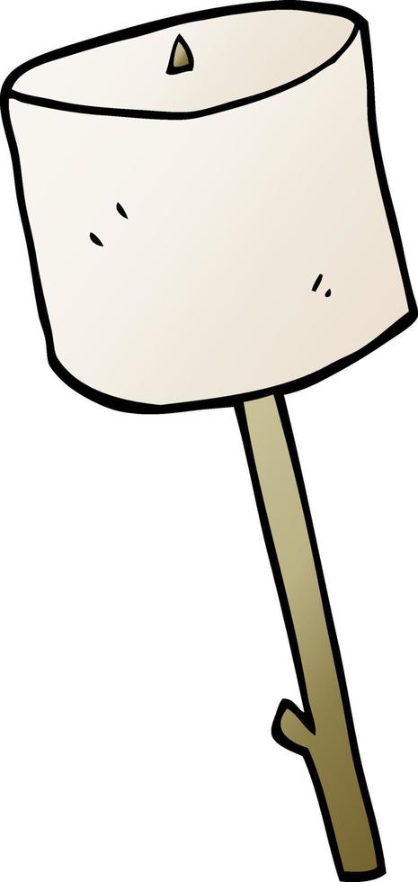 marshmallow de desenho animado na vara vetor