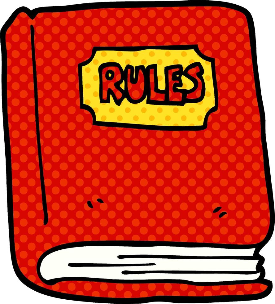 livro de regras de desenho animado vetor