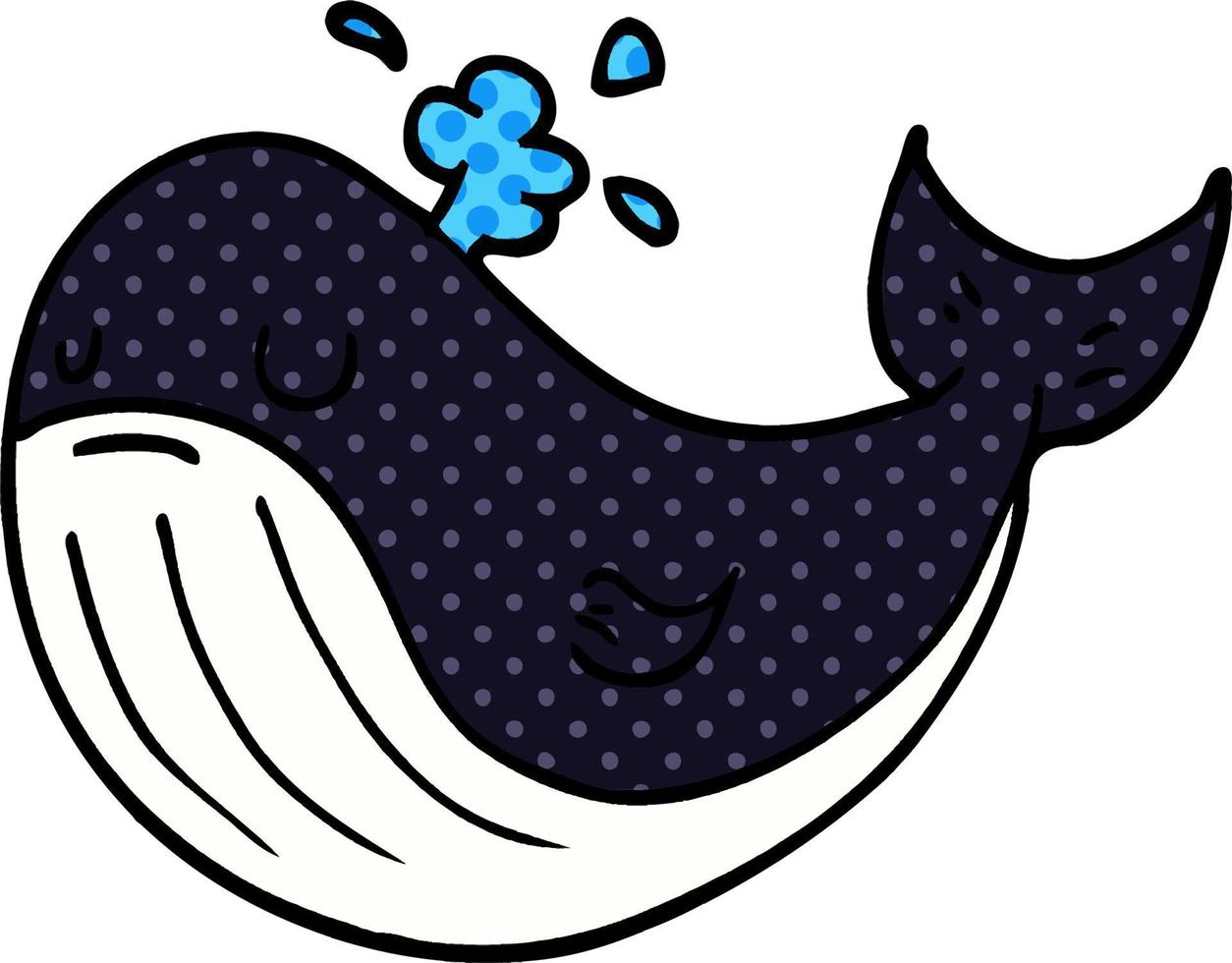 baleia de desenho animado vetor