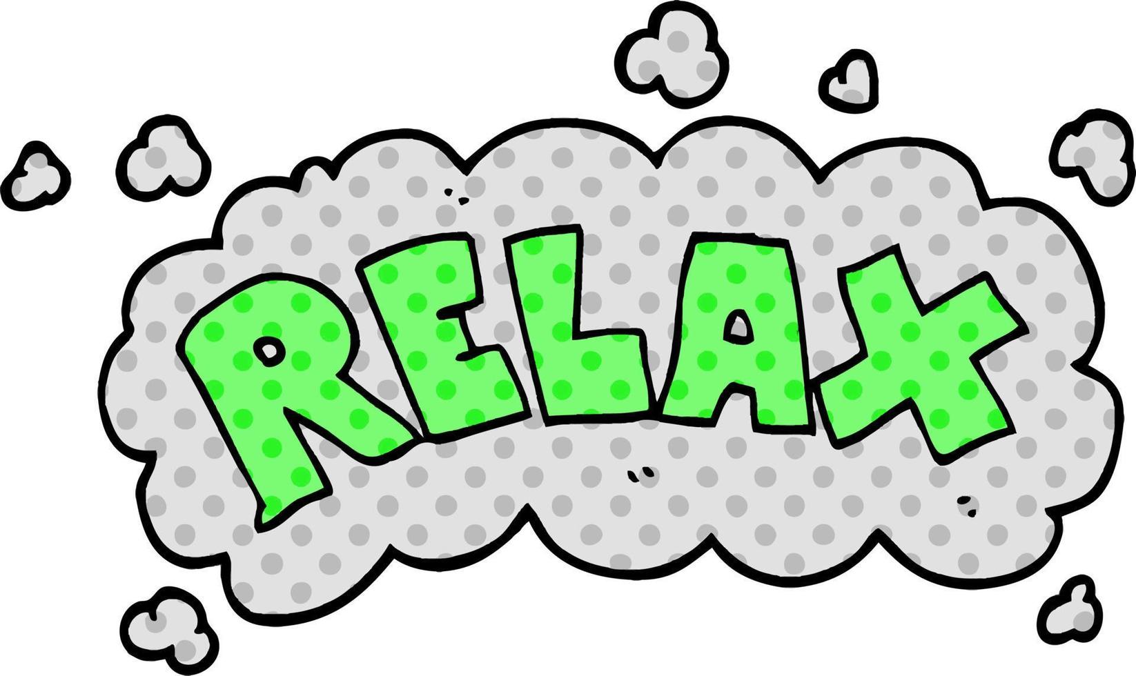 doodle dos desenhos animados relaxar o símbolo vetor