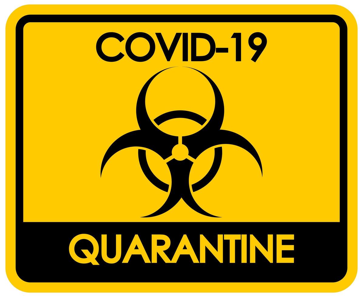 tema de coronavírus com sinal de risco biológico vetor