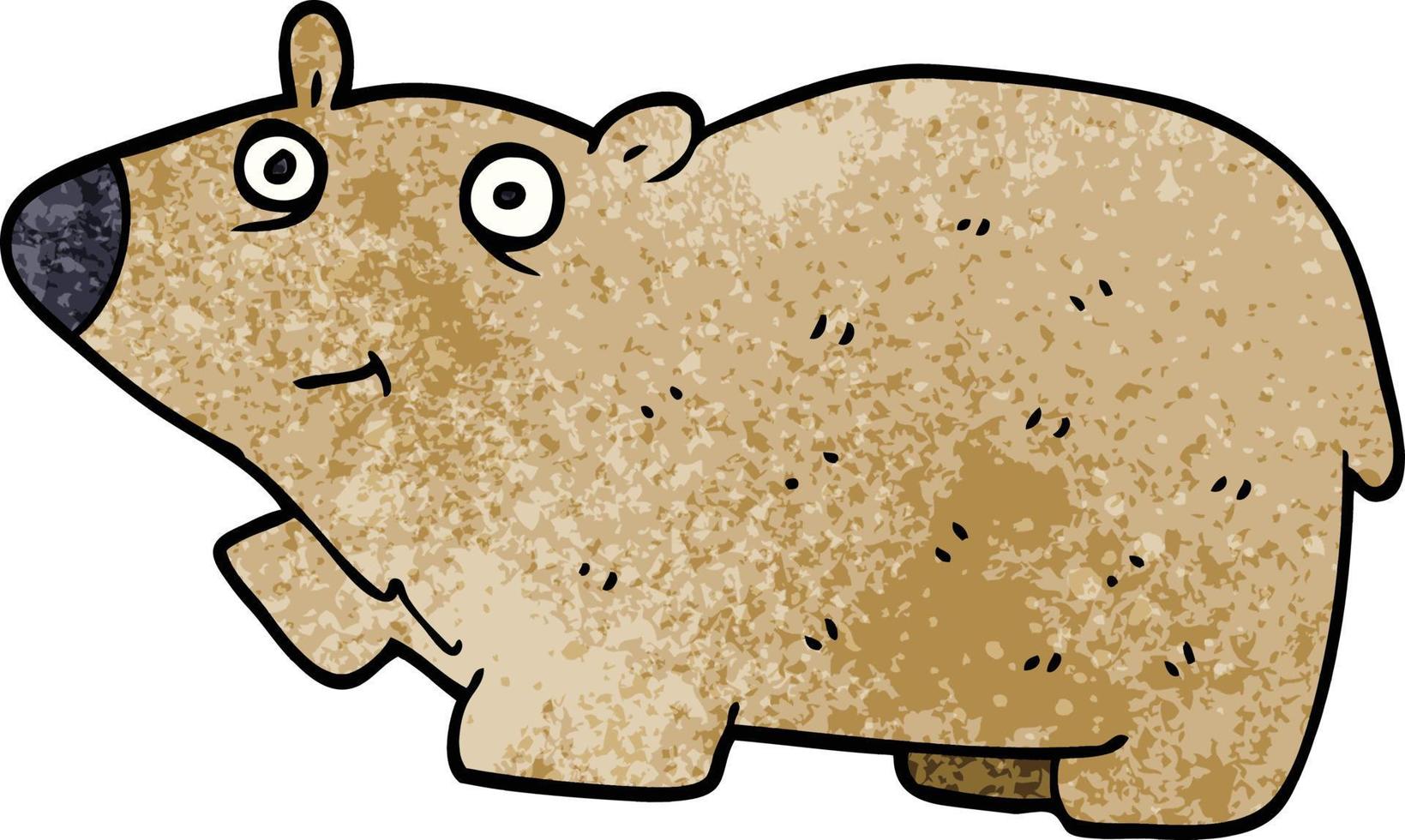 desenho animado doodle urso feliz vetor